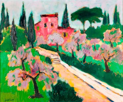 null Pierre DORIAN (1914-?).

La maison rose.

Huile sur toile signée en bas à gauche,...