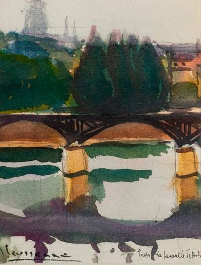 null Jean LEYSSENNE (1921 - 2009).

Paysages et vues de Paris et Venise.

Neuf aquarelles...