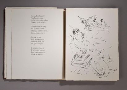 null VERLAINE (Paul), Parallèlement, Paris, Éditions Vialetay, 1954. In-folio, illustré...