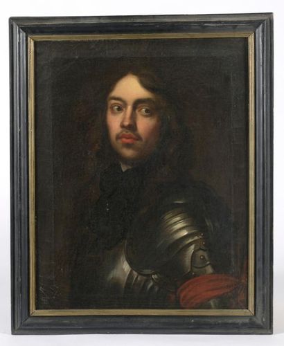 null École flamande vers 1700, suiveur de Guillaume Carlier.
Portrait d'homme en...