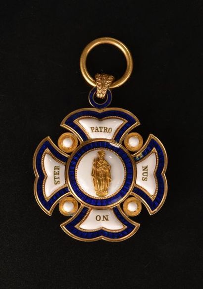 null Allemagne Bavière. Ordre de Sainte-Anne de Munich, fondé en 1783. 
Croix de...
