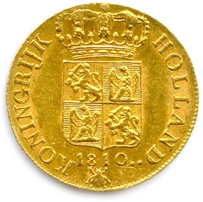 null Ducat d’or à l’écu 1810 Utrecht. 
LOUIS NAPOLÉON Roi de Hollande (1806-1810).
Poids...
