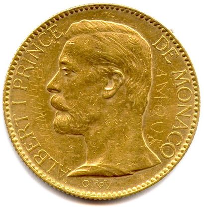 null 100 Francs or de Roty 1901 Paris. 
MONACO – ALBERT (1889-1922).
Poids : 32.30...