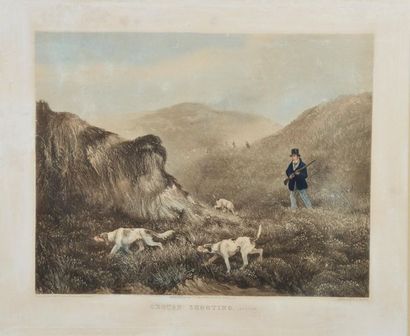 null D'après Richard D.DAVIS (1782-1854).
- "Waterfowl shooting, January" ;
- "Grouse...