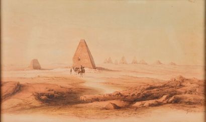 École orientaliste du XIXe siècle.
Pyramides...