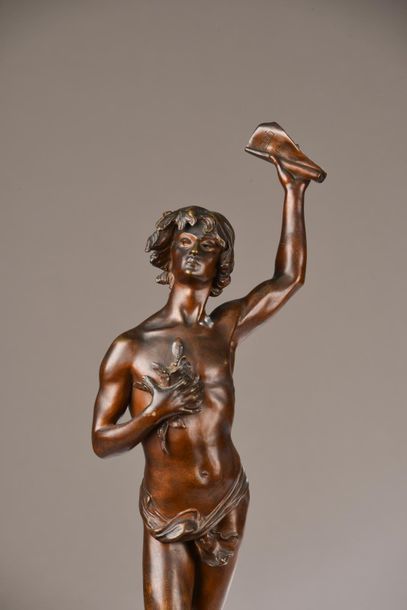 null Joaquim ANGLÉS CAÑÉ (1859- ?)
"Premier triomphe"
Sculpture en bronze à patine...