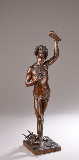null Joaquim ANGLÉS CAÑÉ (1859- ?)
"Premier triomphe"
Sculpture en bronze à patine...