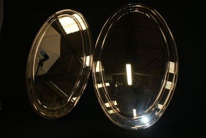 Paire de miroir ovale 86x54