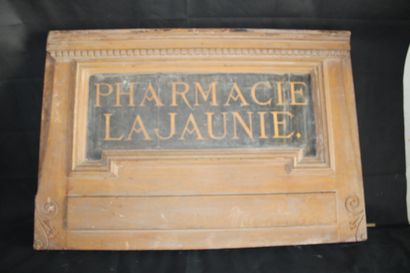 null Panneau/ boiserie PHARMACIE LAJAUNIE (Cachou), 19e s, 102x69