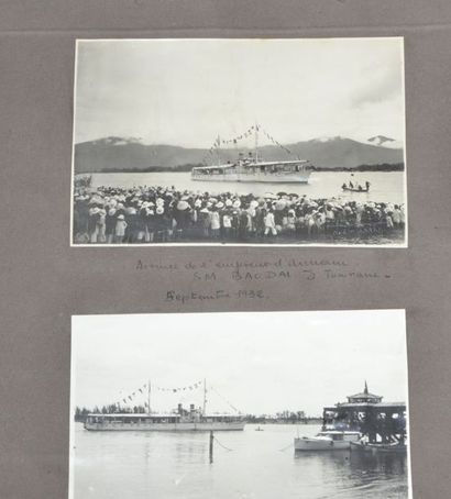 null 1931-1933. [Marine en Indochine] Aviso Alerte.

Ensemble de deux albums in-folio,...