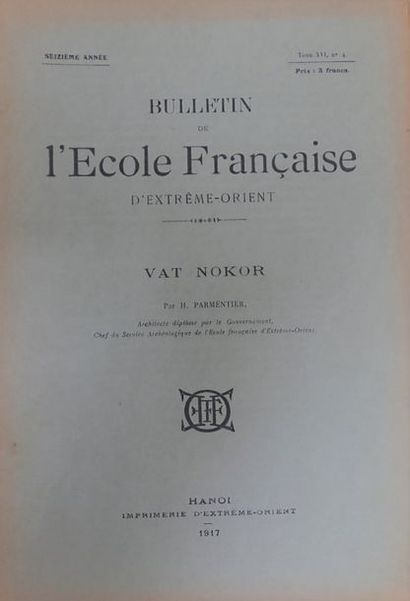 null 1914. Un ensemble de six exemplaires brochés du Bulletin de l'Ecole française...