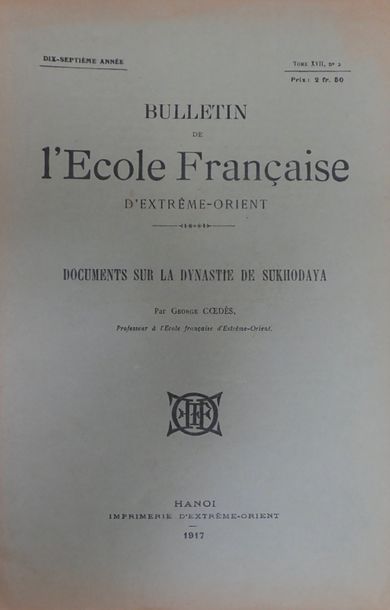 null 1914. Un ensemble de six exemplaires brochés du Bulletin de l'Ecole française...