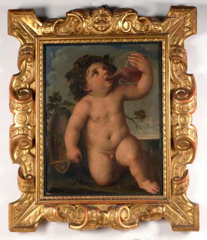 Bacchus enfant buvant null