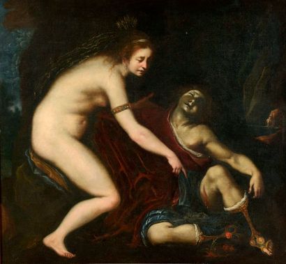 École florentine du XVIIe siècle
Vénus découvrant Adonis mort
Huile sur toile (restaurations...