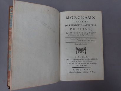 null PLINE. Morceaux extraits de l'Histoire naturelle de Plin par M. GUEROULT. Paris,...