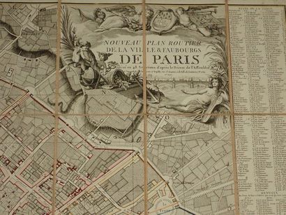 null Cartes - [Plan de Paris]. Nouveau plan routier de la Ville & Faubourgs de Paris,...