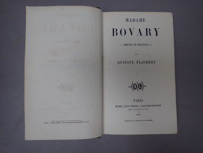 null FLAUBERT (Gustave). Madame Bovary - Moeurs de Province. Paris, Michel Lévy frères,...