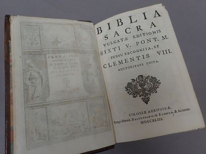 null [Bible]. Biblia sacra vulgatae editionis Cologne, héritiers de Balthasar Von...