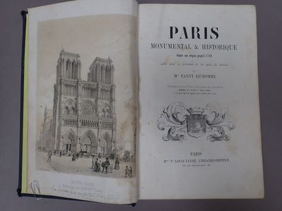 null RICHOMME (Fanny). Paris monumental et historique depuis son origine jusqu'à...
