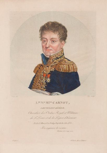 null Ensemble de 4 portraits de Lazard Carnot et de son petit-fils Sadi Carnot :



-...