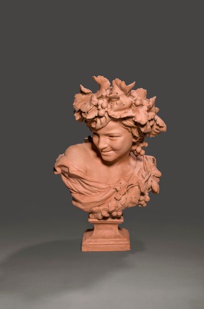 null Jean-Baptiste CARPEAUX (1827-1875). 

The laughing man with pampers. A terracotta...