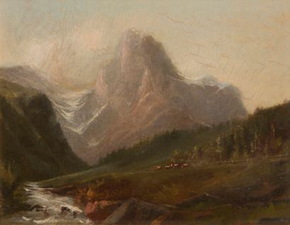 null Georges RICARD-CORDINGLEY (1873-1939).

Glacier de la Rosenlaui, région d'Interlaken...