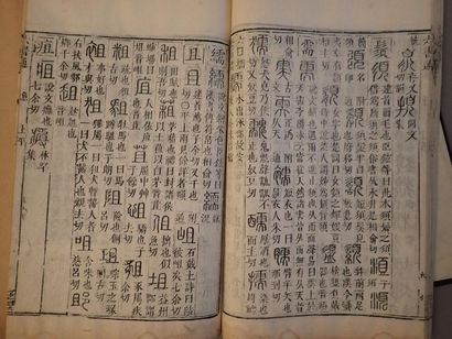 null Ensemble de 5 recueils d'idéogrammes chinois (Liu Shu Tong). Impression en noir...