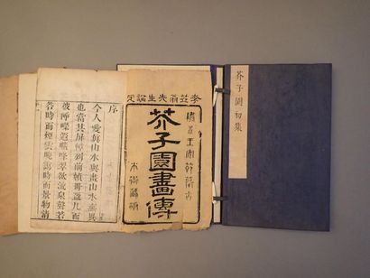 null Ensemble de 3 recueils de peintures et calligraphies chinoises (Jie Zi Yuan...