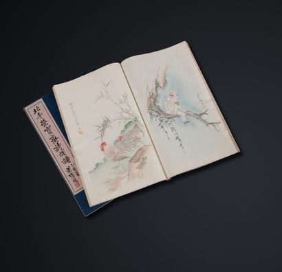 null Deux recueils de peintures chinoises et poèmes (Rong Bao Zhai Shi Jian Pu) des...