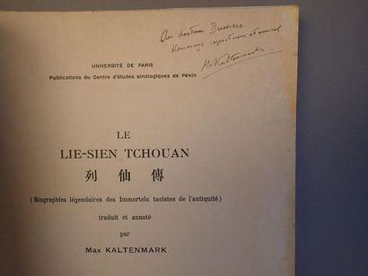 null KALTENMARK (Max) (traduit et annoté par), Le Lie-Sien Tchouan (biographies légendaires...
