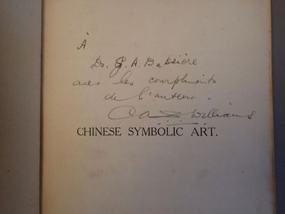 null WILLIAMS (C.A.S.), Outlines of Chinese symbolism and art motives,

Shanghai,...