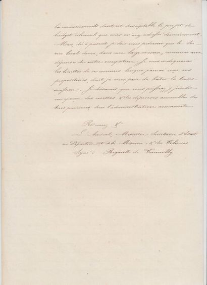 null 1867

Set of handwritten documents between Admiral de la Grandière, governor...