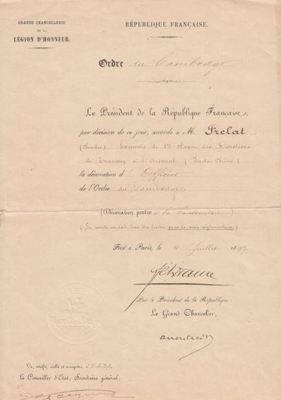 null 1891-1898

Décorations officielles.

Un ensemble de quatre courriers à en-tête...