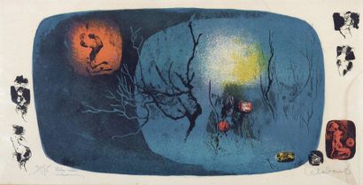 null Dang LE BA DANG (1921-2015)

Nocturnal composition.

Framed lithograph print

signed...