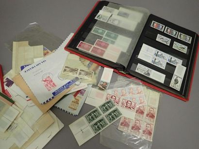 null Lot de timbres comprenant un album incomplet et vrac. République française,...