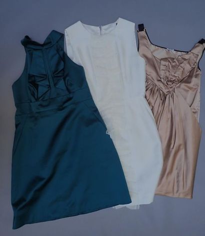 null Set of 8 evening dresses and skirt including:

- DOLCE & GABBANA. A white silk...
