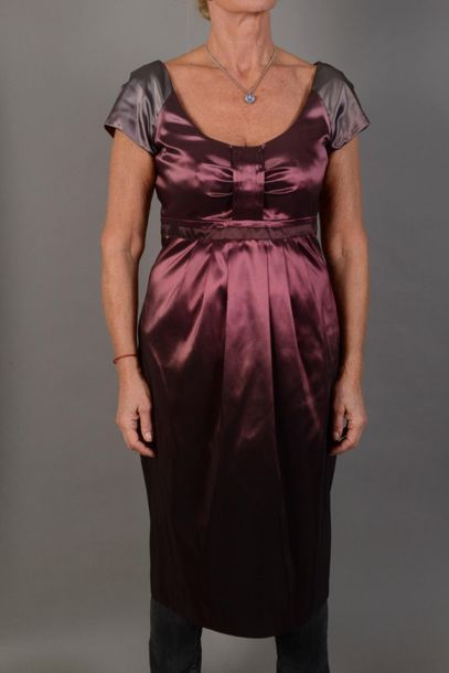 null Set of 2 dresses: 

- PREPPY. Purple strapless dress MAX AZRIA T36/38.

- GEORGE...
