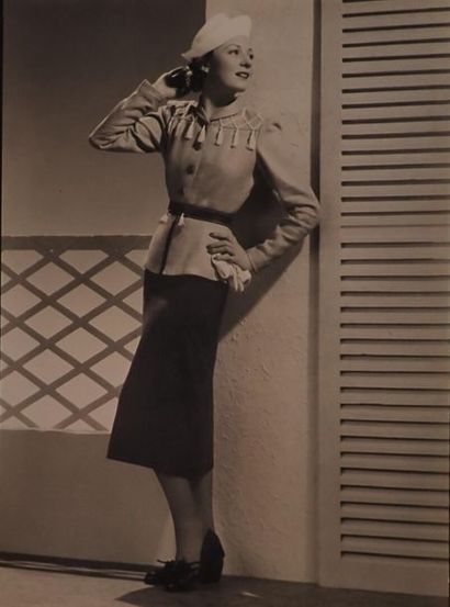 null Marcel Rochas, set of selected fashion photographs, ca. 1930-1945, black and...