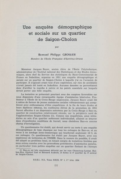 null Lot of 16 issues of the Bulletin de la Société des Etudes Indochinoises, printed...