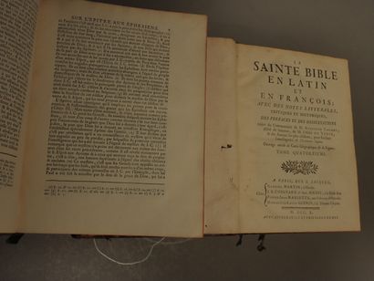 null [Bible de Vence]. La Sainte Bible en Latin et en François... avec des notes......