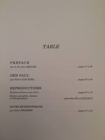 null DAVAINE (Pierre). GEN PAUL. Paris, Édition I.G.E., 1974. In-4, en feuilles sous...