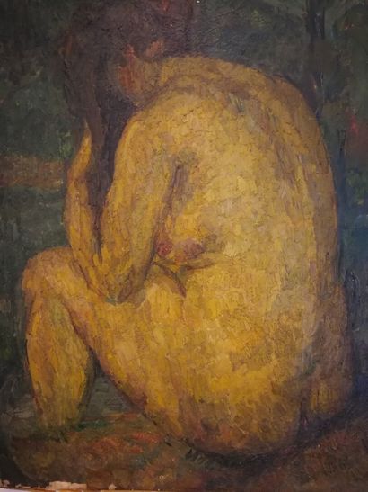 null Michel KIKOINE (1892-1968).

Seated nude. 

Oil on canvas, signed lower right....