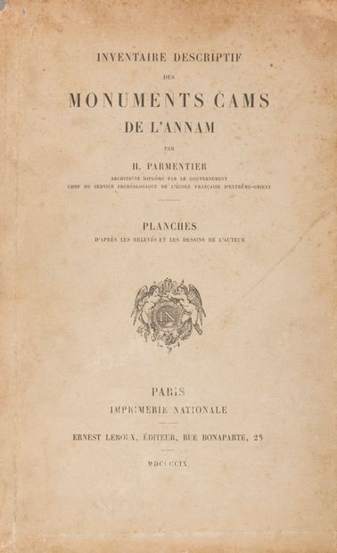  1909 
Henri Parmentier (1870-1949) 
Inventaire descriptif des monuments Cams de...