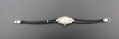 Art Deco ladies' wristwatch, rectangular...