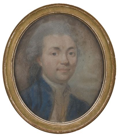 null French school of the late 18th century. 

Portrait of a man in bust form. 

Oval...