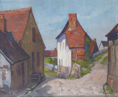 null Abel LAUVRAY (1870-1950).

Street in Vetheuil.

Oil on canvas framed, signed...