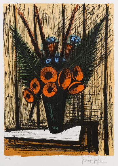 null Bernard BUFFET (1928-1999)

Still life with a vase of poppies and anemones 

Lithograph...