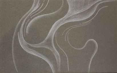 null Lot including :

Bernard SABY (1925-1975)

Untitled, 1963

White chalk on grey...