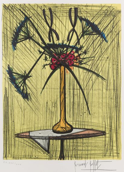 null Bernard BUFFET (1928-1999)

Nature morte au vase de fleurs sur un guéridon

Lithographie...