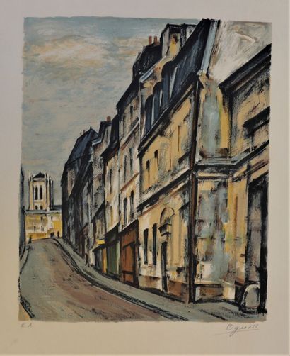 null Takanori OGUISS (1901-1986)

Paris, rue Tournefort, 1975

Lithograph in colors...